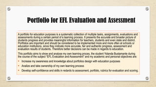 Portfolio EFL Evaluation and Assessment | PDF