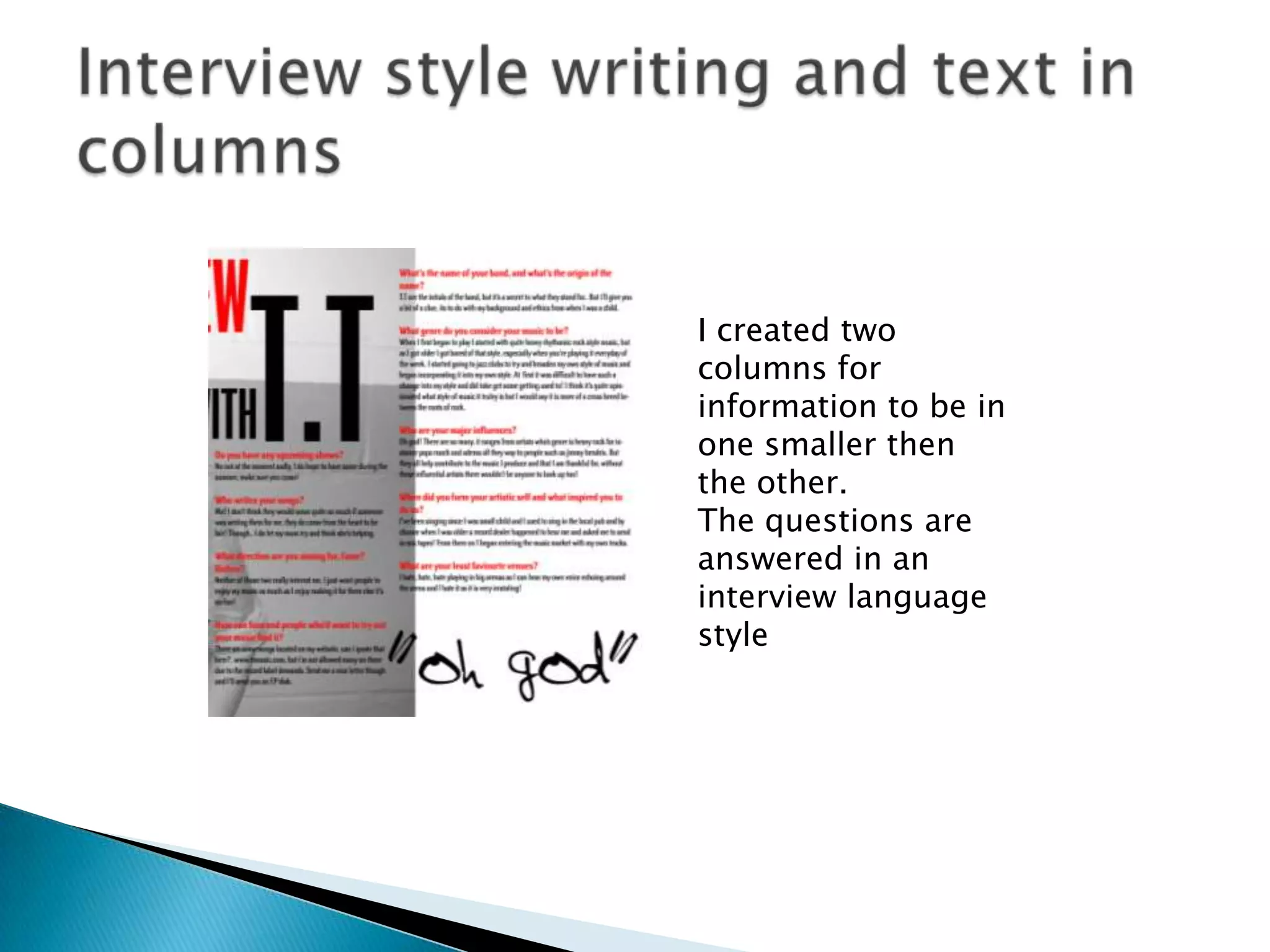 Key elementsTitled ‘Contents’