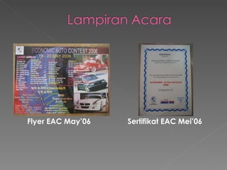 Sertifikat EAC Mei’06 Flyer EAC May’06 