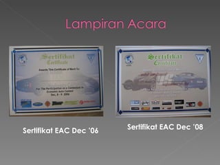 Sertifikat EAC Dec ’08 Sertifikat EAC Dec ’06 
