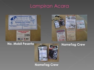 No. Mobil Peserta NameTag Crew NameTag Crew 
