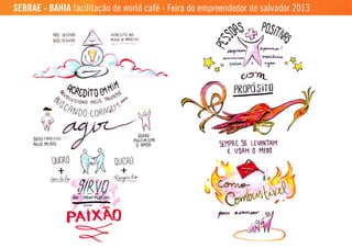 SEBRAE - BAHIA facilitação de world café - Feira do empreendedor de salvador 2013
 