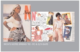 RICH’S NOTES SPRING ‘92 - FC & 2/3 GATE
 