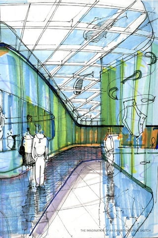 THE IMAGINATION OF AN EXHIBITION SPACE SKETCH
 