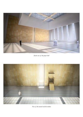 Inside view of the prayer hall
View of the minrab and the minbar
 