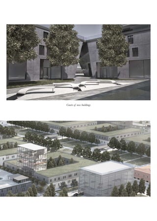 Courts of new buildings
 