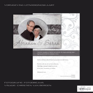 Vo r m g e v i n g u i t n o d i g i n g s k a a r t




                                   ‘De haren wat grijzer, de spieren wat strammer, de rimpels aanwezig, maar...
                                   nog lang niet te oud om een feestje te vieren.’



                                   Sarah en Abraham willen dit feestje graag samen met jullie vieren.


                                   Wij heten jullie dan ook van harte welkom op

                                   Zaterdag 7 januari vanaf 20.30 uur
                                   bij De Toren, Torenstraat 12 te Dinther.


                                   Wilhelmien & Geert

                                                                                                                  Verhinderd?
                                                                                    Graag voor 23 december aan ons laten weten.
                                                                                                                  073-5325428




f oto g r a f i e : F oto d re a m s
v i s a g i e : C h r i s t i e n va n B e r g e n
 