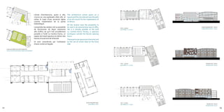 The architecture school opens on a 
square and the city side and uses the path 
of an old church for the implantation of 
its library. 
All the studios have the possibility to 
be used in an autonomous way to offer, 
like it is already possible at the ULB 
La Cambre-Horta faculty, a spacious 
workspace outside the faculty opening 
hours. 
These particular spaces are characterized 
by the use of corten steel on the front 
side. 
rez de chaussée 1/500 
groundfloor 1/500 
accés aux atelier de nuit et week end 
access to the workshop by night and weekend 
L’école d’architecture, quant à elle, 
s’ouvre sur une esplanade côtés ville et 
utilise le tracé d’une ancienne église 
comme implantation de la partie 
bibliothèque. 
L’ensemble des ateliers ont la possibilité 
de fonctionner de façon autonome 
afin d’offrir, tel qu’il l’est actuellement 
possible à l’ULB La Cambre-Horta, un 
espace de travail spacieux en dehors des 
heures d’ouverture de la faculté. 
Ils sont caractérisés par l’utilisation 
d’acier corten en façade. 
rdc+3 1/1000 
groundfloor+3 1/1000 
rdc+2 1/1000 
groundfloor+2 1/1000 
rdc+1 1/1000 
groundfloor+1 1/1000 
coupe longitudinale 1/1000 
longitudinal section 1/1000 
facade nord 1/1000 
facade north 1/1000 
facade sud 1/1000 
facade south 1/1000 
22 23 
 