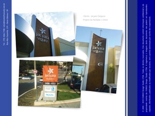 Tel.: (19) 3466-7188 / atendimento@icarusfj.com.br
                                                                                   Rua Alice Gazzetta, 319 – Nova Odessa / SP.



                                                                                                                                             Cliente: Jacyara Seguros
                                                                                                                Projeto de fachada e totem




© 2005 - 2010 ICARUS Design Studio LTDA. Todos os direitos reservados. Este documento contém informação confidencial e de
propriedade restrita da ICARUS Design Studio LTDA. A logomarca e imagens deste documento não podem ser reproduzidos,
copiados, distribuídos, publicados ou modificados por terceiros, sem a prévia autorização por escrito dos responsáveis.
 