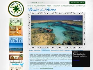 WEBSITE Rosa dos Ventos Pousada ecológica Veja online 