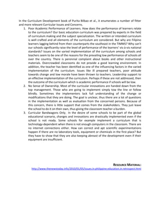 Portfolio in curriculum development | PDF