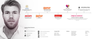 PROFFESIONAL WORK
Jun 2012 - Apr 2013
PROFFESIONAL WORK
Freelance designer
Fall 2013
PROFFESIONAL WORK
Junior Product Designer
Nov 2012 - May 2013
BA INDUSTRIAL DESIGN 180 hp
Aug 2009 - May 2012
INTERN
Aug 2012 - Nov 2012
PRODUCT DESIGN INTERN
Nov 2013 - Aug 2014
MA in Advanced Product Design 120 hp
Aug 2014 - (est. spring 2017)
FOUNDER OF DESIGN BY A.ENEBRAND
- Industrial design (e.g. work for Semcon, Tetra Pak and local entrepenours)
- Graphical design (i.e supporting nightclubs with weekly material)
- Advertising
Language Skills
Swedish - Native
English - Fluent
Andreas Daniel Enebrand
1989.03.18
Driver´s License: B
Software	 Adobe Photoshop
		Adobe Illustrator
		Adobe Indesign
		Adobe Premiere
		Adobe After Effects	
		Adobe Audition
		Solid Works
		Autodesk Alias
		Rhino
		Keyshot
	
	 	 Ms Office
Baldersväg 11
47332 Henån
Sweden
andreas.enebrand@gmail.com
+46 (0)70-3676342
andreas.enebrand
vimeo.com/andreasenebrand
pinterest.com/enebrand
linkedin.com/in/andreasenebrand
 