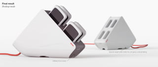 Final result
Desktop mode
Special weight plate inside the unit gives a robust feeling
Different front colors
 