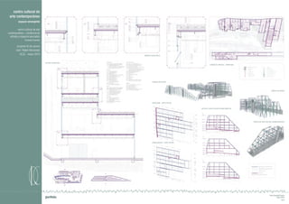sección constructiva
detalles constructivos
sistema estructural
planta baja - centro de arte
planta primera - centro de arte
pórticos: centro de arte (unidad auditorio)
instalación eléctrica - planta baja
edificio de talleres
edificio de centro de arte (unidad auditorio)
Irene Quesada Cerezo
septiembre 2016
9/11
portfolio
centro cultural de
arte contemporáneo
espacio emergente
centro cultural de arte
contemporáneo + residencia de
artistas y espacios asociados
Granada (España)
proyecto fin de carrera
tutor: Rafael Hernández
UCJC - marzo 2014
 