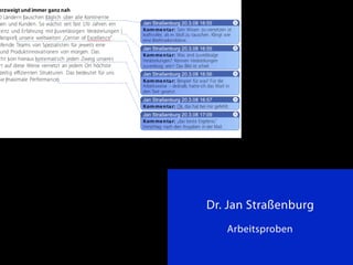 1




Dr. Jan Straßenburg
   Arbeitsproben
 