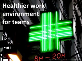 Healthier work
environment
for teams
 