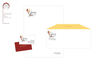 Grain Bin Natural Health Center
                                                                                      Natural
Corporate Identity Redesign                                                           Health
Logo                                                                                  Center
Letterhead
No. 9 Envelope
Business Cards Front and Back




                                                                                                                                                     www.grainbininc.com




                                                                                                                        Natural
                                                                                                                        Health
                                                                                                                        Center



                                                                                                  Viking Plaza Shopping Center
                                                                                                3015 Hwy. 29 South, Suite 4002
                                                   Natural
                                                   Health                                                Alexandria, MN 56308
                                                   Center               Diana Knauf
                                                                                Owner
                                                           Viking Plaza Shopping Center
                                                         3015 Hwy. 29 South, Suite 4002
                                                                  Alexandria, MN 56308
                                                                   Phone: 320-763-6876



                                          inbininc.com
                                  www.gra




                                                                                                                      Viking Plaza Shopping Center
                                                                                                                    3015 Hwy. 29 South, Suite 4002
                                                                                                                             Alexandria, MN 56308
 