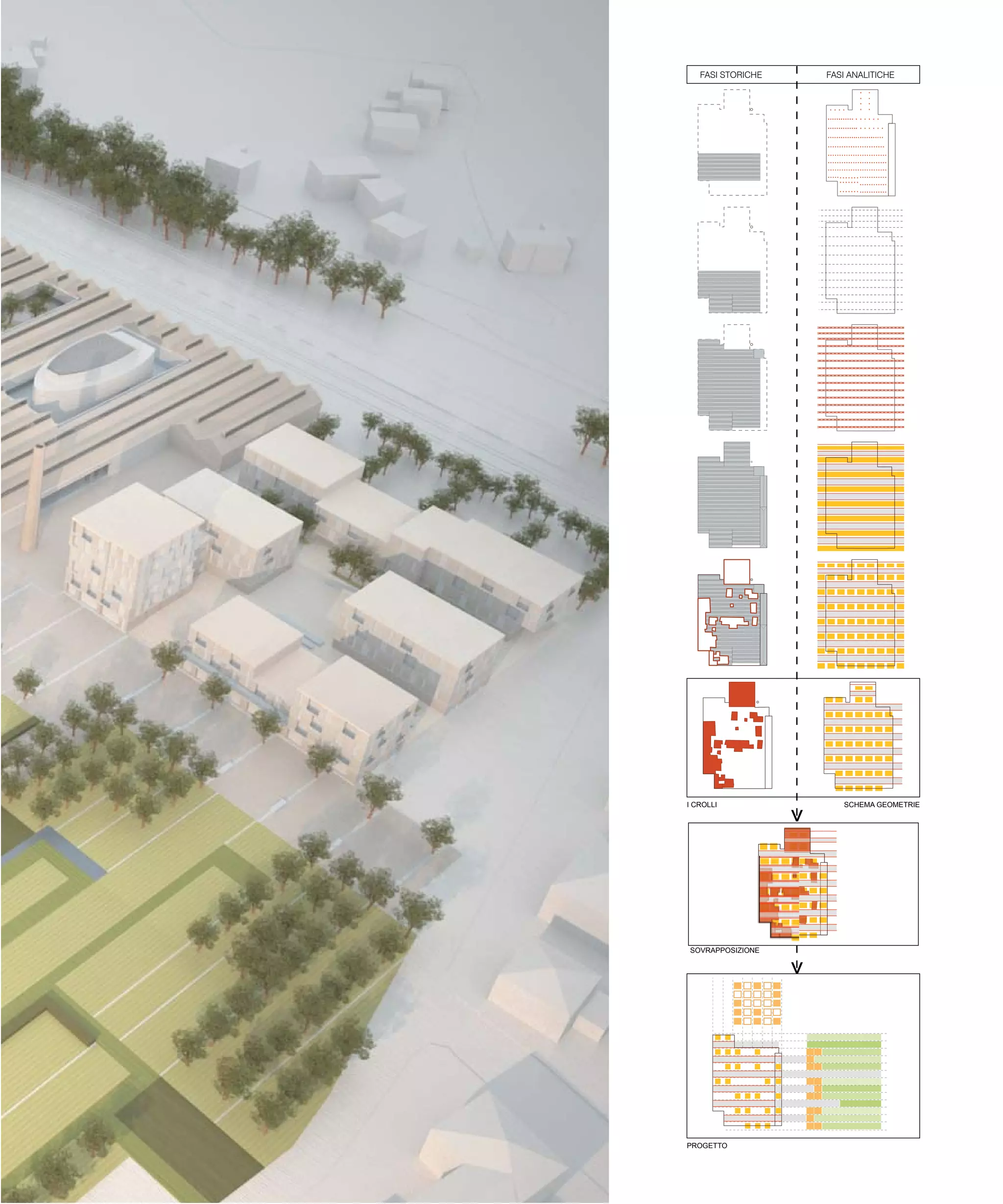 FASI STORICHE       FASI ANALITICHE




I CROLLI                  SCHEMA GEOMETRIE
                   >




SOVRAPPOSIZIONE
                   >




PROGETTO
 