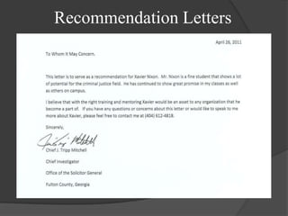 Recommendation Letters