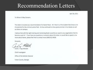 Recommendation Letters<br />