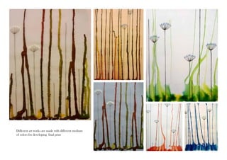 Different art works are made with different medium 
of colors for developing final print 
 