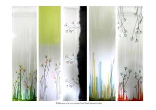 Collection of screen printed and hand painted stoles 
 