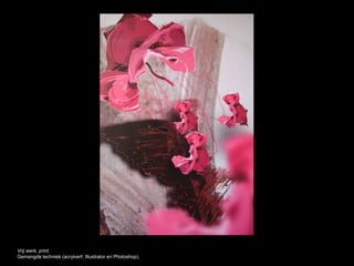 Vrij werk, print.
Gemengde techniek (acrylverf, Illustrator en Photoshop).
 