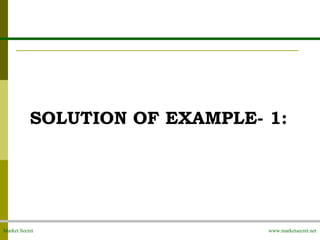 Market Secret www.marketsecret.net
SOLUTION OF EXAMPLE- 1:
 