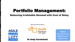 Portfolio management: Balancing Irrefutable Demand with Cost of Delay #agilecitylon Slide 1