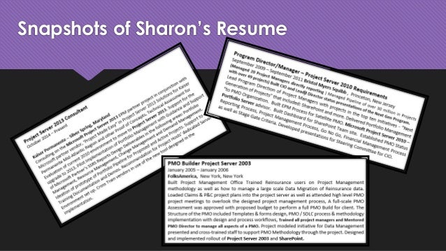 Sharons resume