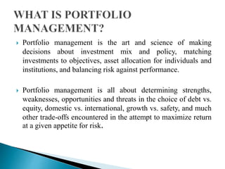 Portfolio management ppt | PPTX