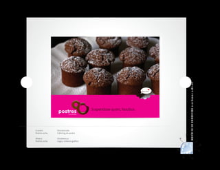 MA RÍ A LU ISA CO NTR ERAS dis eña do r gráf ico
                                                                      faucibus.




                                        Suspendisse quam, faucibus.




Cliente        Descripción
Postres ocho   Catering de postre

Marca          Desarrollo
Postres ocho   Logo y sistema gráfico
 