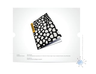 M ARÍA LUI SA C ONTRE RAS d iseña d or grá f ic o
Cliente              Descripción
Fundación Cisneros   Arte contemporáneo venezolano en la Colección Cisneros (1990-2004). Fundación Cisneros, 2005. Maracaibo

                     Desarrollo
                     Diseño y arte del catálogo en español
 