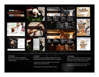 O PROBLEMA

A SOLUÇÃO

O RESULTADO

APESAR DE BUTTER TOFFEES SER HUNANIMIDADE
NA CATEGORIA, COM 89%, AS PESSOAS NÃO ASSOCIAVAM
A MARCA AO PRODUTO.

MERGULHAR NA CULTURA DO CARAMELO E DESCOBRIR QUASE TUDO QUE OS
CONSUMIDORES ESTAVAM FALANDO: BARREIRAS, DESEJOS, PECULIDARIDADES…

HOJE BUTTER TOFFEES FORTALECEU PRESENÇA, LANÇOU SABORES
INÉDITOS, TODOS COM PLATAFORMAS DE AÇÕES DE ALTO IMPACTO,
COM A MARCA E O PRODUTO COMO CENTRO DAS ATENÇÕES.

O SEGUNDO PASSO FOI CRIAR UM CALENDÁRIO DE AÇÕES CONSISTENTE
E INOVADOR, COMO NUNCA HAVIA SE VISTO.
SEMPRE BUSCANDO GERAR VISIBILIDADE, AWARENESS E BONDING.

DESDE ENTÃO VEM AMPLIANDO CADA VEZ MAIS SUA LIDERANÇA
NO MERCADO. (COMO VEREMOS NOS SLIDES À SEGUIR)

 