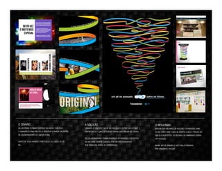 O CENÁRIO

A SOLUÇÃO

O RESULTADO

AS LEGÍTIMAS ESTAVAM FAZENDO 50 ANOS E COM ISSO
A HAVAIANS ESTAVA PRESTES A REALIZAR O MAIOR ENCONTRO
DE COLABORADORES DE SUA HISTÓRIA.

CRIAMOS O CONCEITO “UM PÉ NO PASSADO E OUTRO NO FUTURO” E
PARTIR DAÍ OS 5 DIAS DE EVENTO FORAM UMA VIAGEM NO TEMPO.

APESAR DAS MILHARES DE PESSOAS CONVIDADAS, MAIS
50 NO STAFF, DOS 5 DIAS DE EVENTO E DAS 3 PRAÇAS EM
QUE ELE ACONTECEU, OS 50 ANOS DE HAVAIANAS FORAM
UM SUCESSO.

GENTE DE TODO MUNDO E POR TODOS OS LADOS: RJ, SP,
BA…

OS COLABORADORES FORAM INSERIDOS EM DIVERSOS CONTEXTOS
DA HISTÓRIA, SEMPRE GUIADOS POR UM PERSONAGEM/MC
QUE CONDUZIA TODAS AS EXPERIÊNCIAS.

BAHIA, RIO DE JANEIRO E SÃO PAULO PARARAM
PRA HAVAIANAS PASSAR.

 