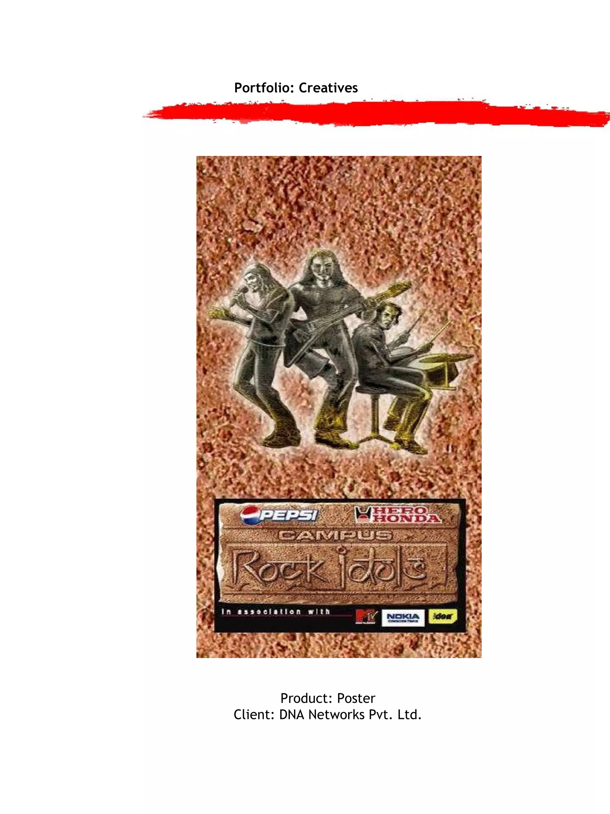 Product: Poster Client: DNA Networks Pvt. Ltd. Portfolio: Creatives 