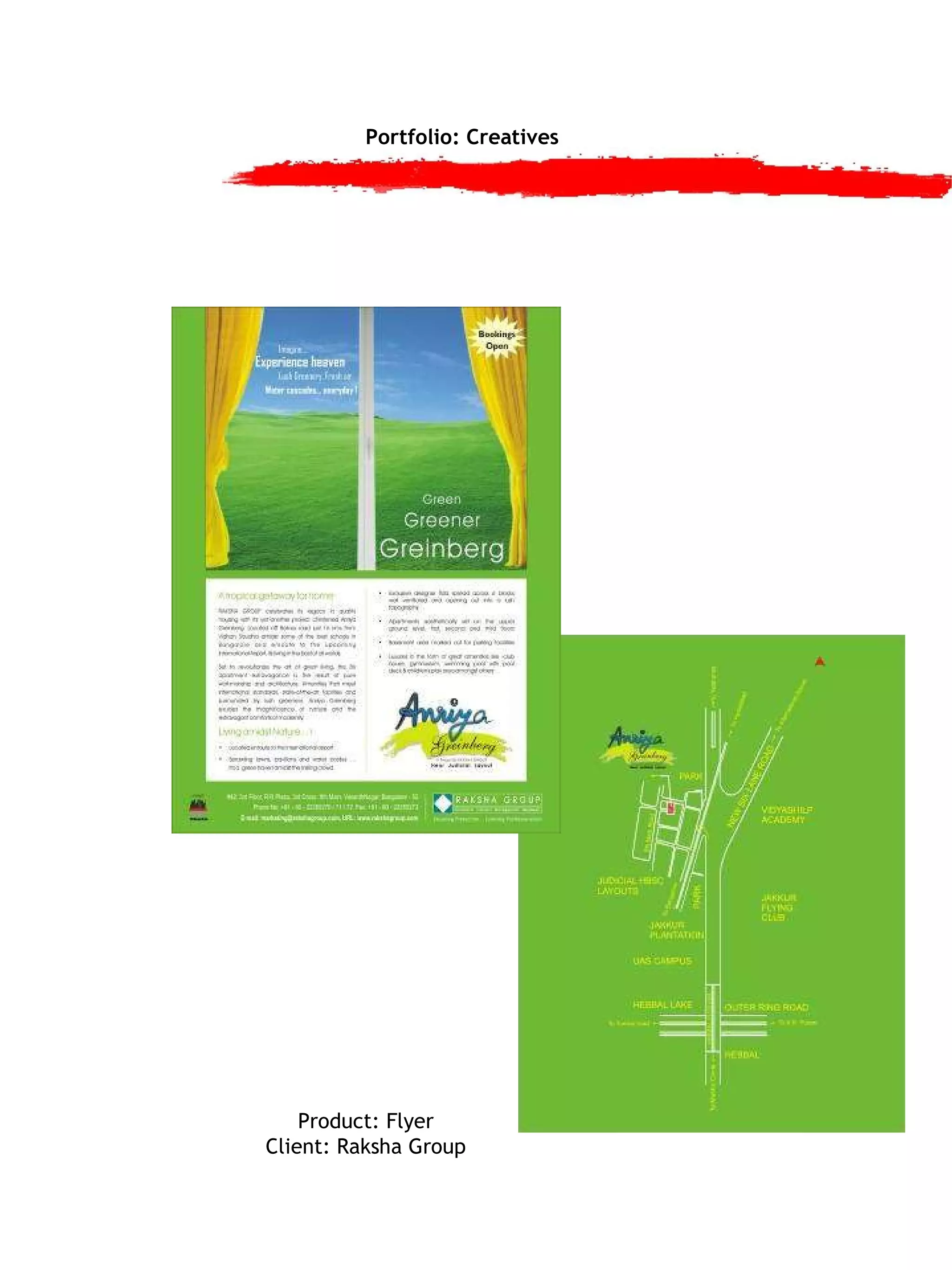 Product: Flyer Client: Raksha Group Portfolio: Creatives 