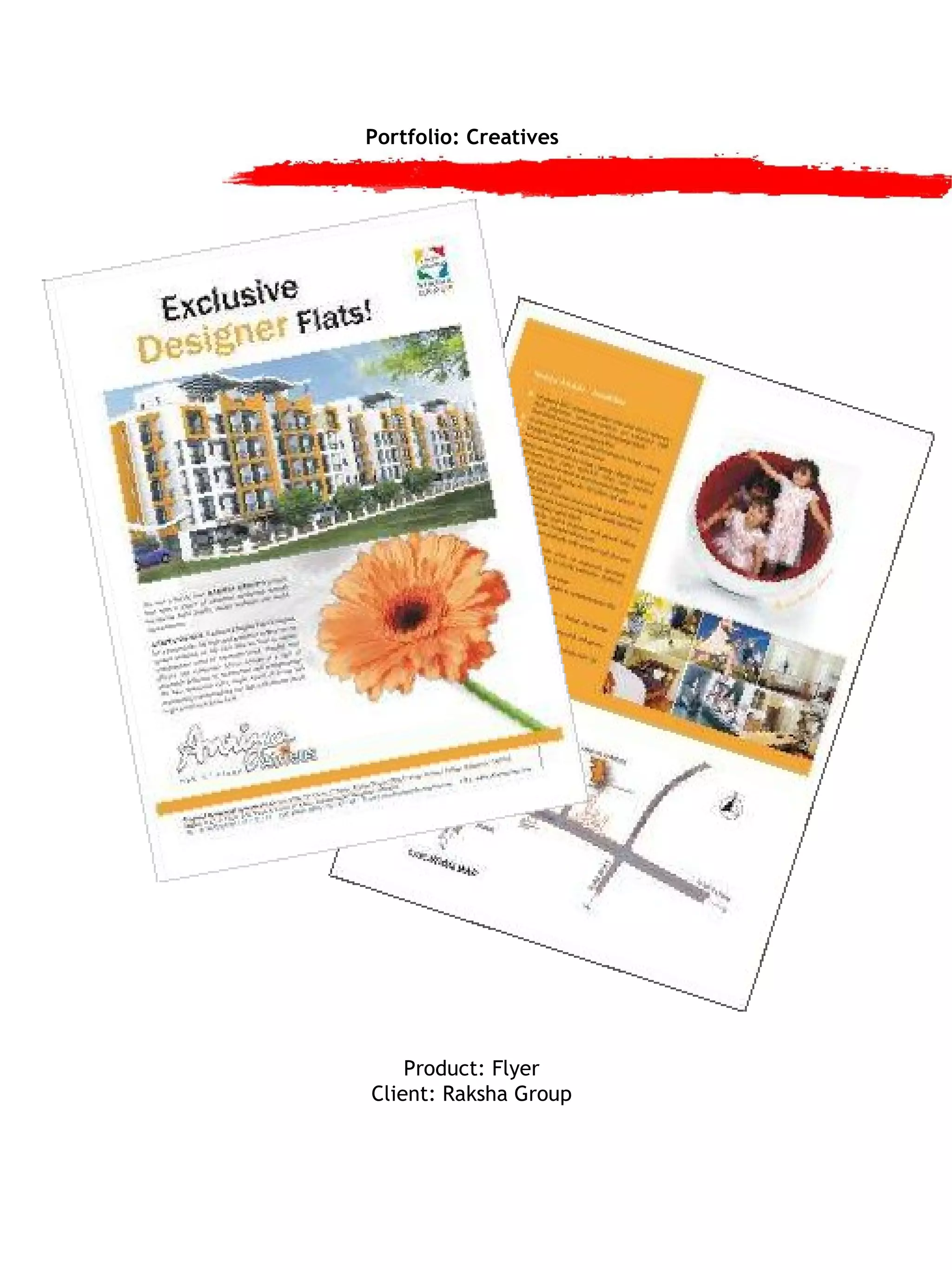 Portfolio: Creatives Product: Flyer Client: Raksha Group 