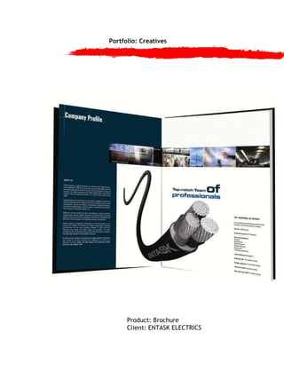 Portfolio: Creatives Product: Brochure Client: ENTASK ELECTRICS 