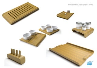 linha bamboo para queijo e vinho
 