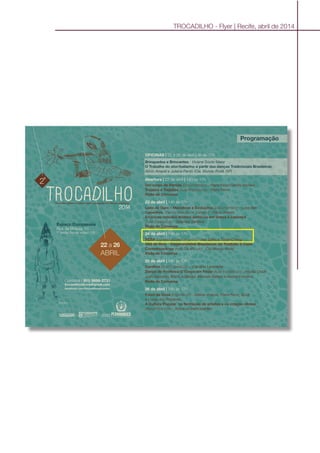 TROCADILHO - Flyer | Recife, abril de 2014
 
