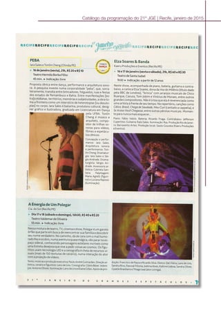 Catálogo da programação do 21º JGE | Recife, janeiro de 2015
 