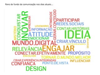 Pano de fundo da comunicação nos dias atuais... 