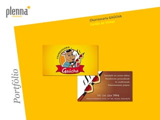 Portfólio Churrascaria GAÚCHA Cartão de Visitas 