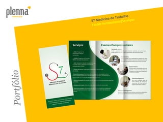 Portfólio S7 Medicina do Trabalho Folder Institucional/Serviços 