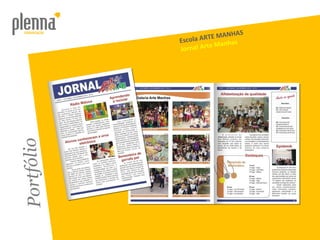 Portfólio Escola ARTE MANHAS Jornal Arte Manhas 