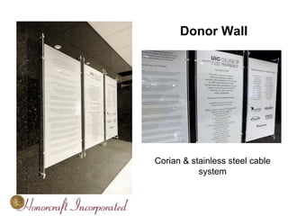 Donor Wall




Corian & stainless steel cable
           system
 