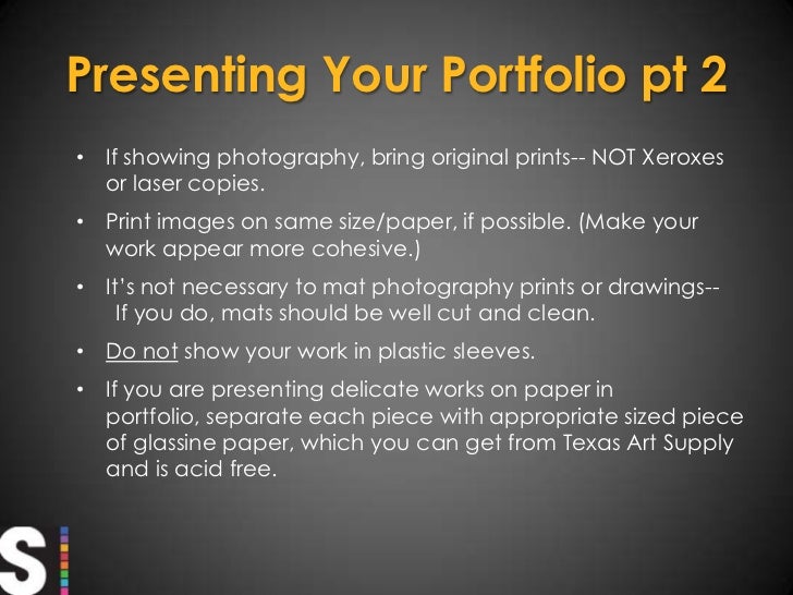how to make a work portfolio