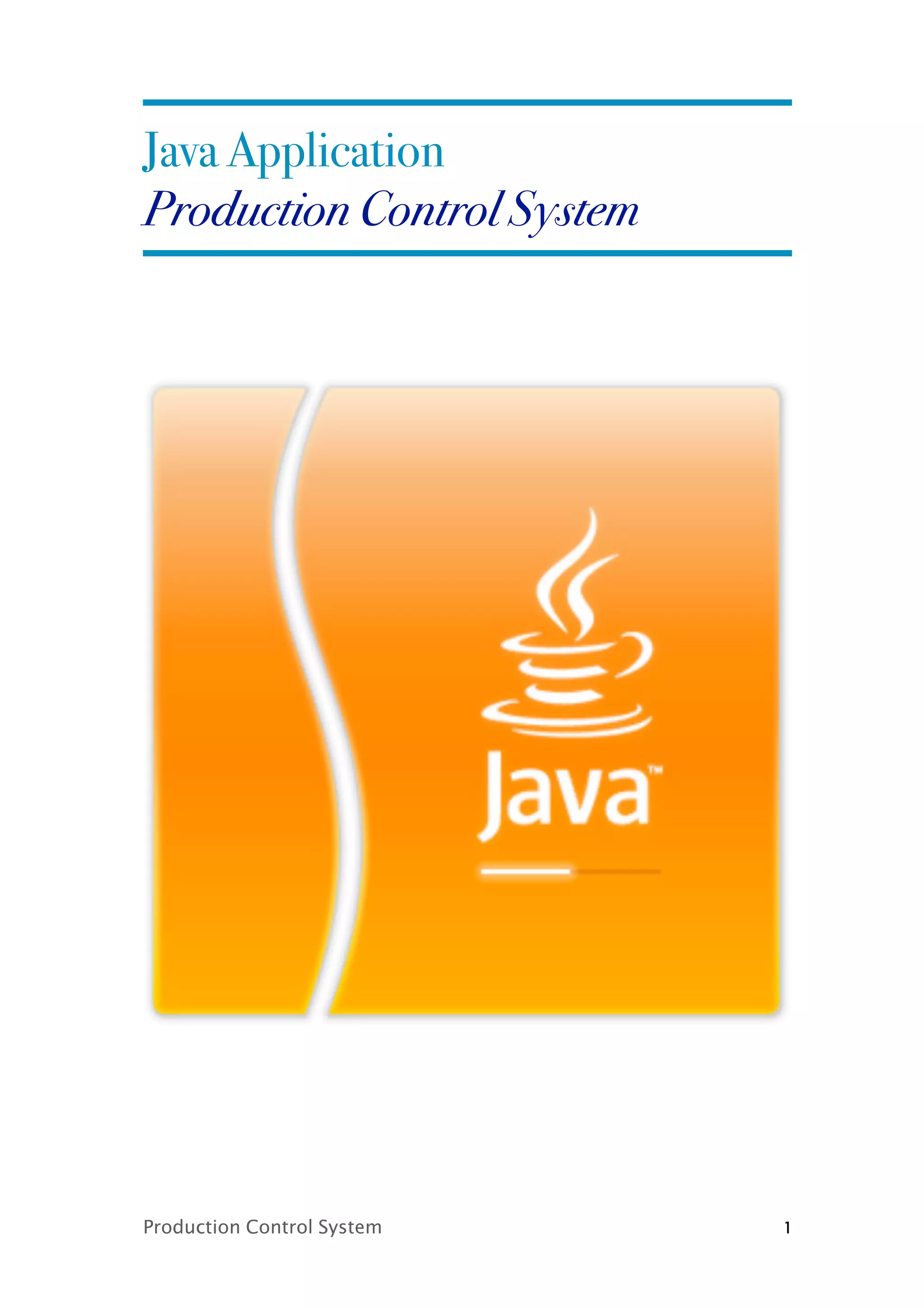 Java Application Portfolio(Production control system) | PDF