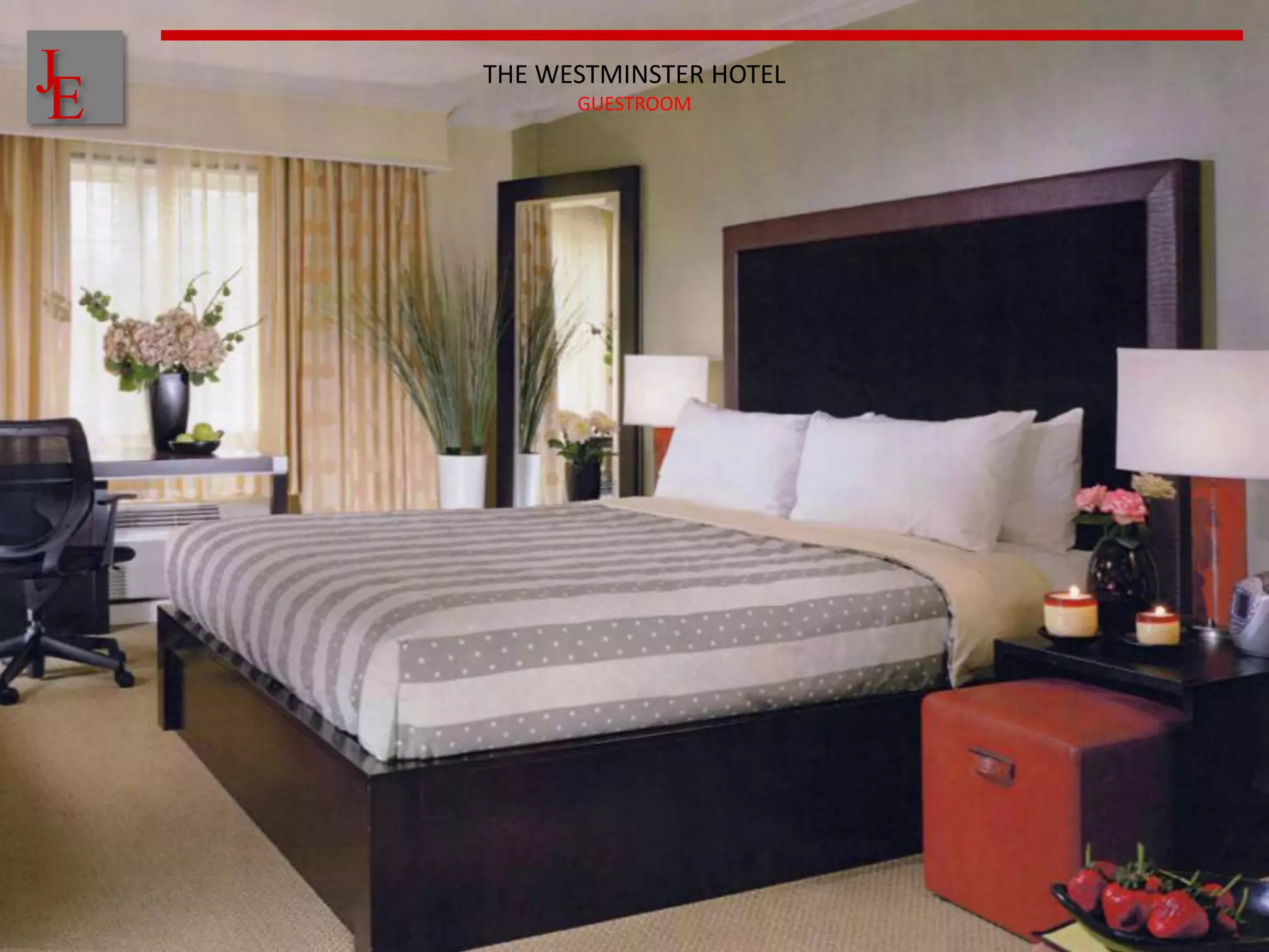 J
E
    THE WESTMINSTER HOTEL
          GUESTROOM
 